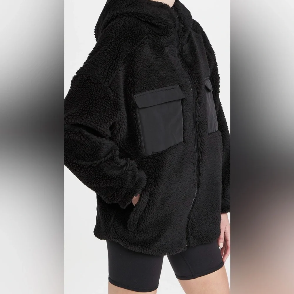 Alo Yoga Cargo Sherpa Jacket Black Size Small